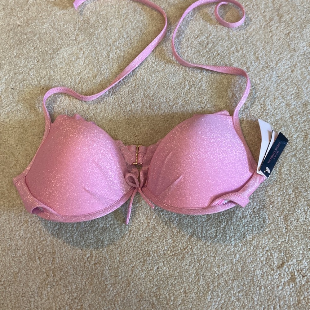 pink bikini top